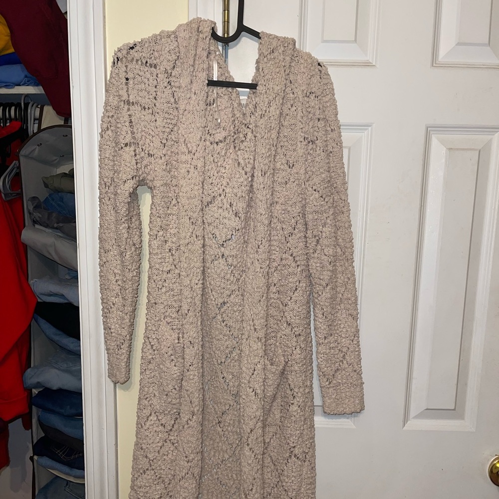 Long Cream Cardigan